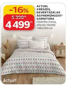 Auchan ACTUEL 3 RÉSZES, KEVERTSZÁLAS ÁGYNEMŰHUZAT-GARNITÚRA ajánlat
