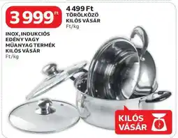 Auchan INOX, INDUKCIÓS EDÉNY VAGY MŰANYAG TERMÉK ajánlat