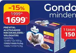 Auchan PREVITAL ALUTASAKOS MACSKAELEDEL-VÁLOGATÁS ajánlat