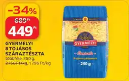 Auchan Gyermelyi 8 tojásos száraztészta ajánlat
