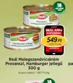 Real Reál Melegszendvicskrém ajánlat