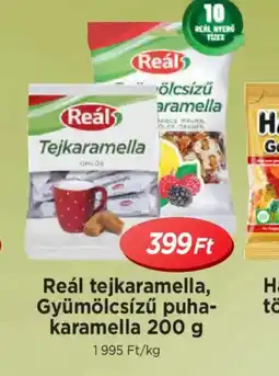 Real Reál tejkaramella, Gyümölcsízű ajánlat