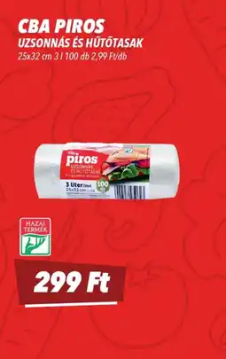 CBA CBA PIROS UZSONNÁS ÉS HŰTŐTASAK ajánlat