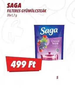 CBA SAGA FILTERES GYÜMÖLCSTEÁK ajánlat