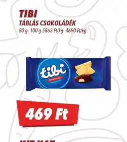 CBA TIBI TÁBLÁS CSOKOLÁDÉ ajánlat