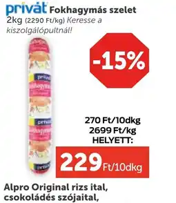 PRIVÁT privát Fokhagymás szelet ajánlat