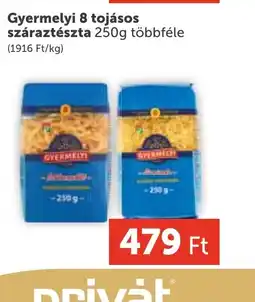 PRIVÁT Gyermelyi 8 tojásos száraztészta ajánlat