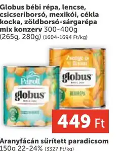 PRIVÁT Globus zöldségkonzerv ajánlat
