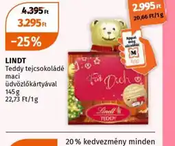 Müller LINDT Teddy tejcsokoládé maci ajánlat