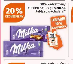 Müller Milka táblás csokoládé ajánlat
