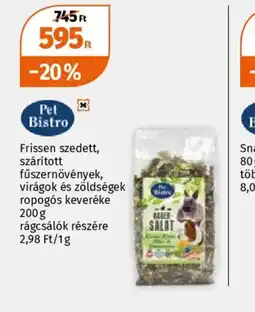 Müller Pet Bistro rágcsál saláta ajánlat
