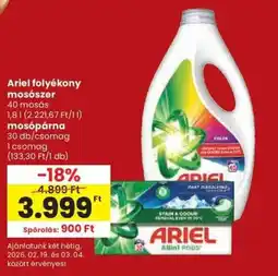 Spar Ariel folyékony mosószer ajánlat