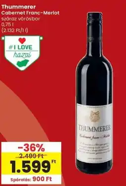 Spar Thummerer Cabernet Franc-Merlot ajánlat