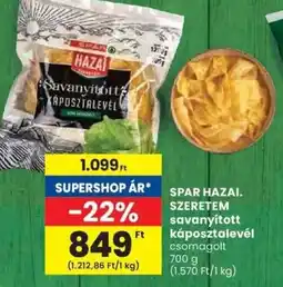 Spar Spar Hazai. Szeretem savanyított káposztalevél ajánlat
