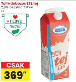 Spar Tolle dobozos ESL tej ajánlat