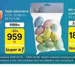 Tesco Tojás dekoráci ajánlat
