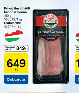 Tesco Privát Hús baconszalonna ajánlat
