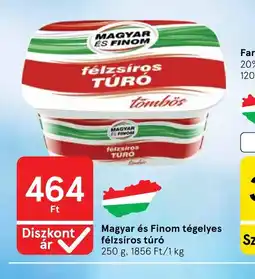 Tesco Magyar és Finom félszíros túr ajánlat