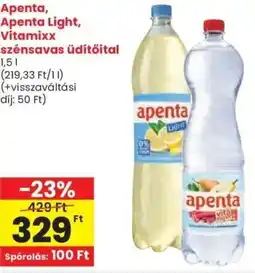 Spar Apenta, Apenta Light, Vitamixx szénsavas üdítőital ajánlat