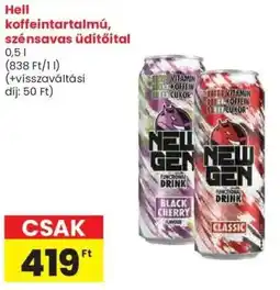Spar Hell koffeintartalmú, szénsavas üdítőital ajánlat