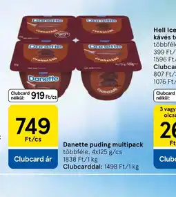 Tesco Danette puding multipack ajánlat