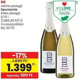 Spar BB, Spumante ajánlat