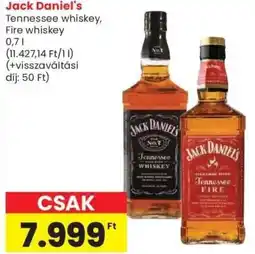 Spar Jack Daniel's Tennessee whiskey ajánlat