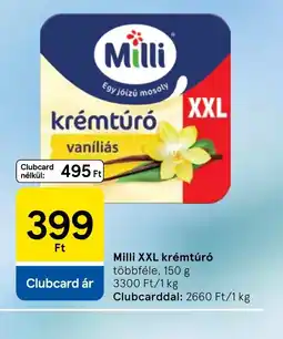 Tesco MILLI krémtúr ajánlat