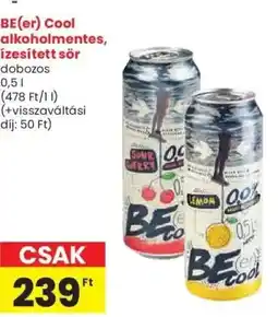 Spar BE(er) Cool alkoholmentes, ízesített sör ajánlat