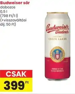 Spar Budweiser sör ajánlat