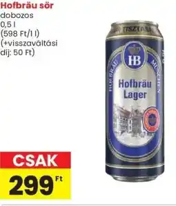 Spar Hofbräu sör ajánlat