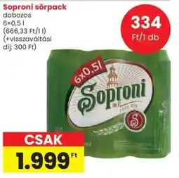 Spar Soproni sörpack ajánlat