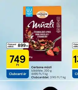 Tesco Cerbona müzli ajánlat