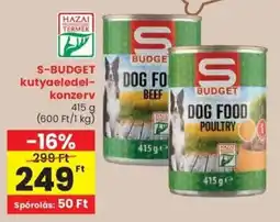 Spar S-BUDGET kutyaeledel-konzerv ajánlat