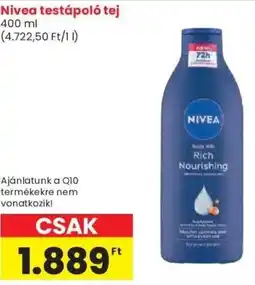 Spar Nivea testápoló tej ajánlat