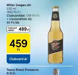 Tesco Miller üveges sör ajánlat
