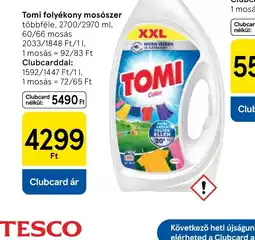 Tesco Tomi folyékony mosszer ajánlat