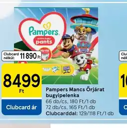 Tesco Pampers Manes Őrjárat bugyipelenka ajánlat