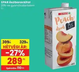 Spar SPAR őszibarackital ajánlat