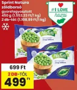 Interspar Sprint Natura zöldborsó gyorsfagyasztott ajánlat