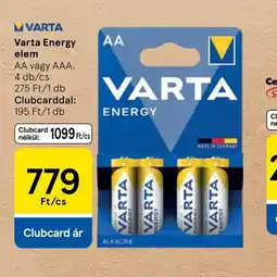 Tesco VARTA Energy elem ajánlat