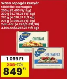 Interspar Wasa ropogós kenyér ajánlat