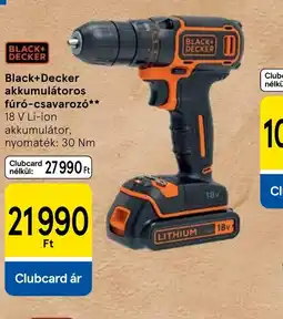 Tesco BLACK+DECKER akkumulátoros fúr ajánlat