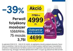 Tesco Perwoll folyékony mosszer ajánlat