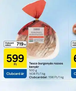 Tesco Tesco burgonyás rozsos kenyér ajánlat