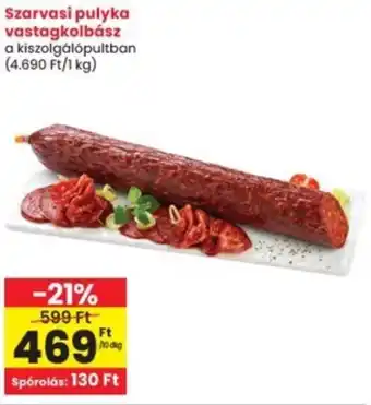 Interspar Szarvasi pulyka vastagkolbász ajánlat