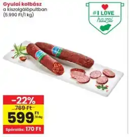 Interspar Gyulai kolbász ajánlat
