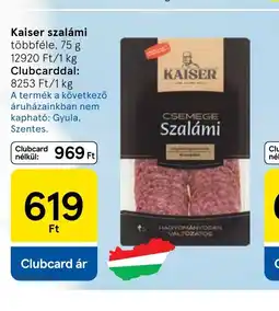 Tesco KAISER szalámi ajánlat