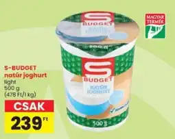 Interspar S-BUDGET natúr joghurt ajánlat