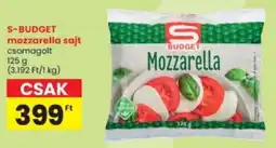 Interspar S-BUDGET mozzarella sajt ajánlat